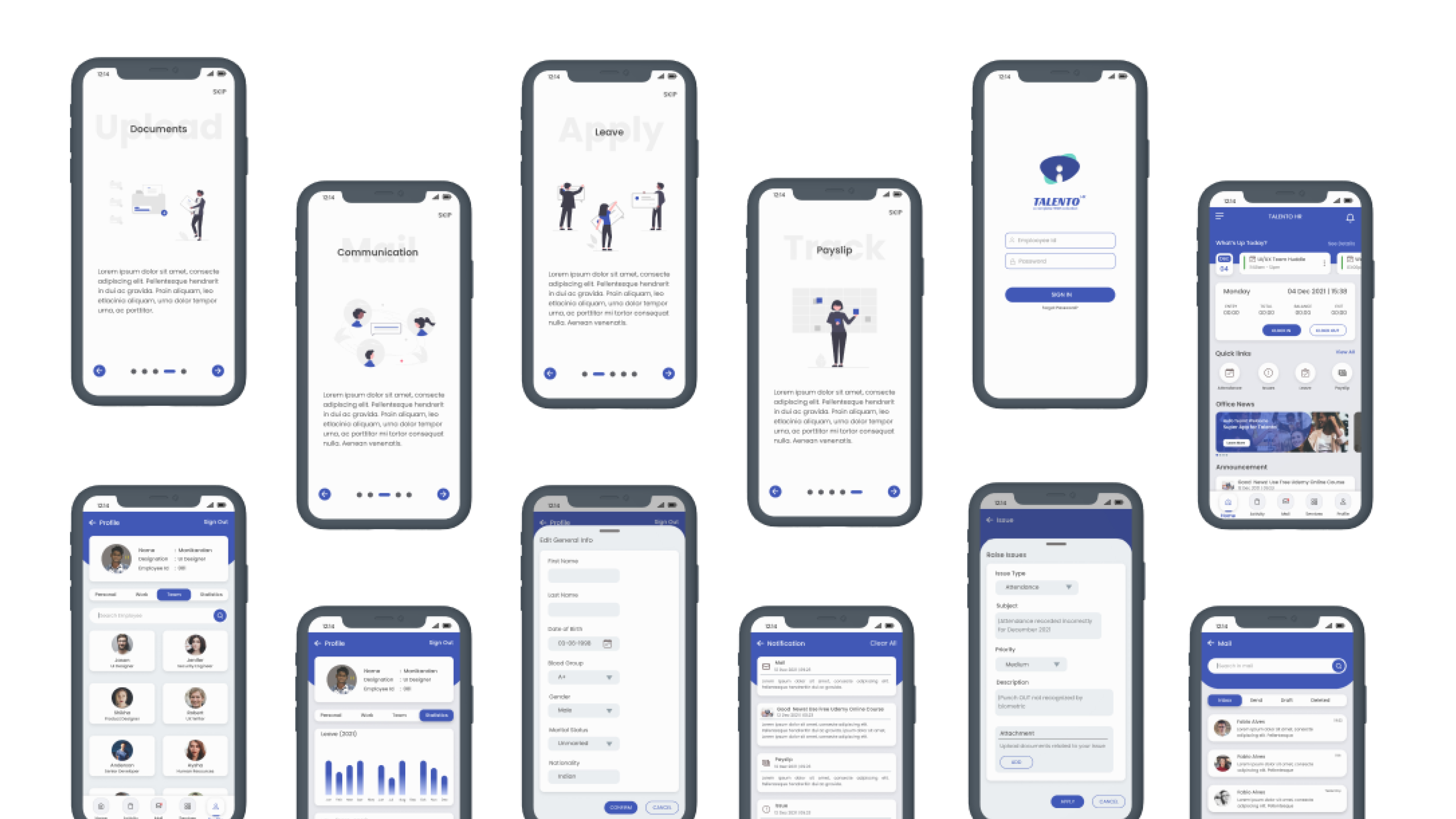 Talento HR project mockup